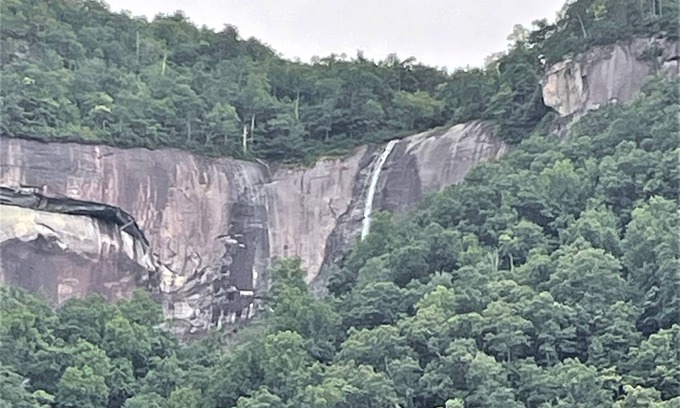 Chimney Rock Cabin | Waterfall View Cabin with Last of the Mohicans Waterfall view.