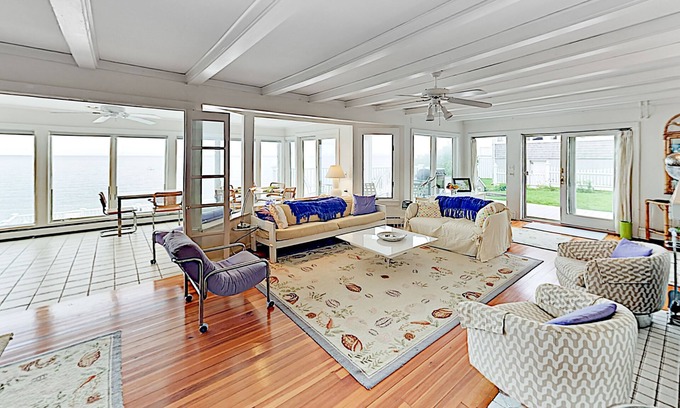 Sagamore Beach House | Waterfront home on Sagamore Beach with private pool & panoramic bay views