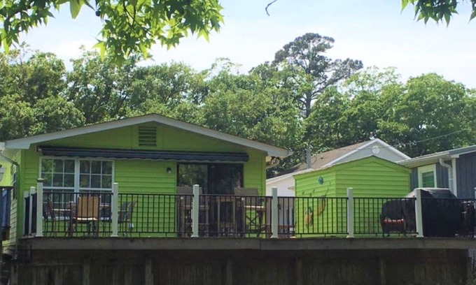 Surfside Beach Cottage | Waterfront, Large deck, Pet friendly, Golf cart, Screened in porch.