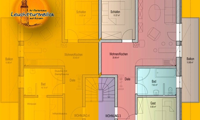 Dranske Apartment | WE3 - Ferienhaus Leuchtturmblick