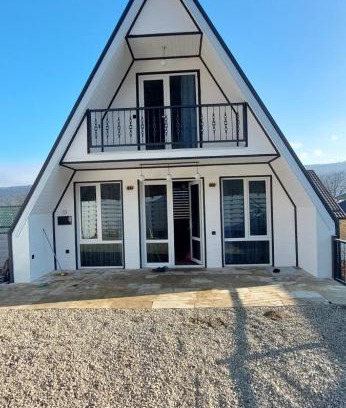 Qusar Ski Chalet | White A-frame