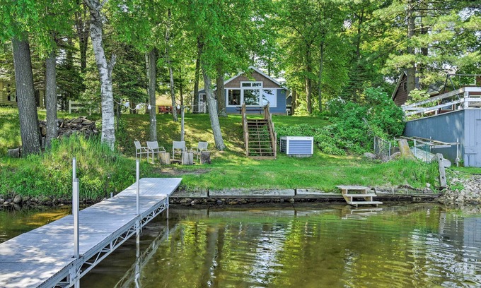 Weyauwega Cottage | White Lake Home w/Patio, Fire Pit, Boat Dock!