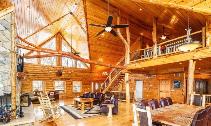 Cassville House | Wisconsin Property | 2 Luxury Lodges | Sleeps 31