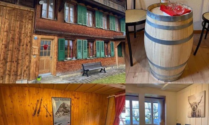 Schwarzenburg Apartment | Wohnen mit Blick auf Eiger - ehemaliges Bauernhaus - 2 Schlafzimmer
