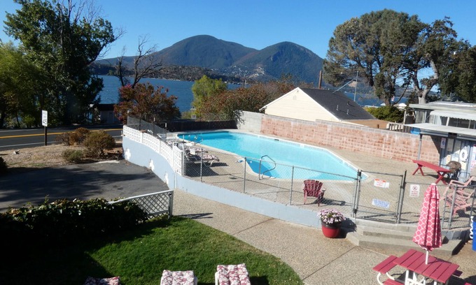 Clear Lake Apartment | You can see forever with a wall of windows. Views of Clear Lake and Mt. Konocti.