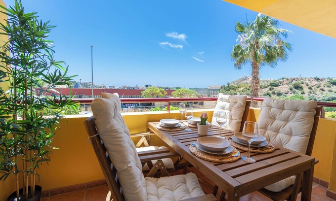La Cala del Moral Apartment | Your Oasis in Malaga Apartment with Shared Pool and Wi-Fi