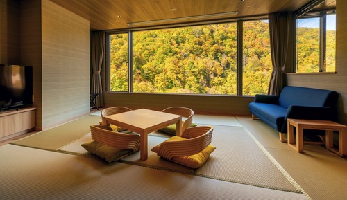 [View Floor] Japanese Western Style Room (Private Hot Spring with a view), Beef course dinner, NS