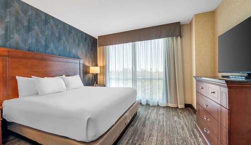 Suite, 1 King Bed with Sofa bed, Accessible, Refrigerator & Microwave (2 Rooms, Tub)