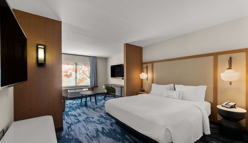 Suite, 1 King Bed with Sofa bed (Mobility Accessible, Roll-In Shower)