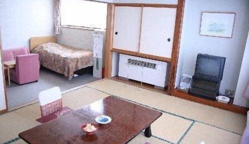 Japanese-Style Family Room with Mountain View