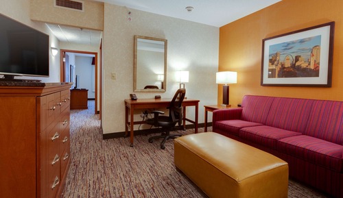 Suite, 1 King Bed with Sofa bed, Refrigerator & Microwave (Upper Floor)