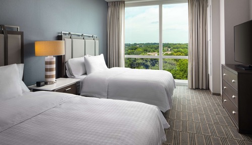 Suite, 2 Queen Beds, Accessible, City View (Hearing)