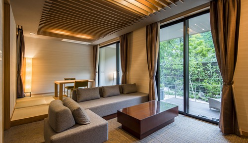 Terrace Suite JP-Western Room B, Annex (1F, Open Air Bath, Terrace)