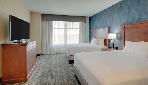 Suite, 2 Queen Beds, Accessible, Refrigerator & Microwave (Sofabed, 2 Rooms, Hearing, Tub)