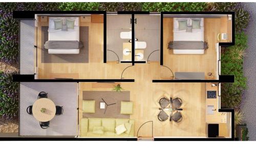 Two-Bedroom Deluxe Apartment with Balcony