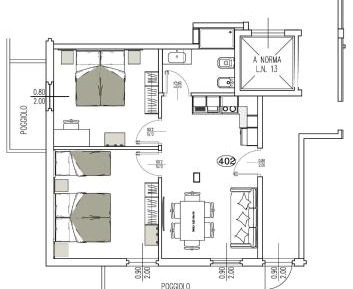 Family Two-Bedroom Apartment with View
