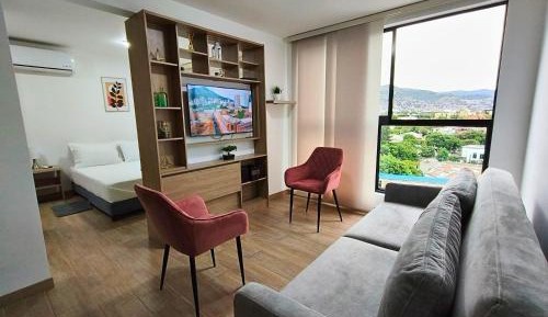 Studio with Pool View