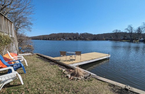 Hopatcong House | Peaceful Lakefront Home in no-wake zone