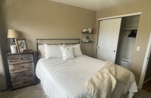 Thornton Condo | Spacious quiet condo with patio! Find your home away from home.