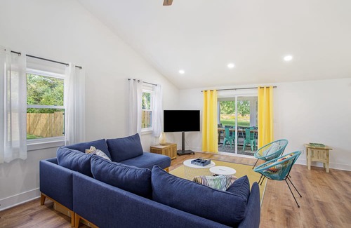 Bridgman House | Dog-friendly home near Lake Michigan with pool, hot tub, & modern interior