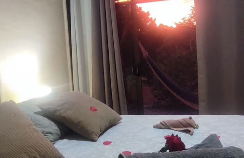 Las Lomas Bed & Breakfast | Kocorica Private room with terrace and bathroom in the countryside.