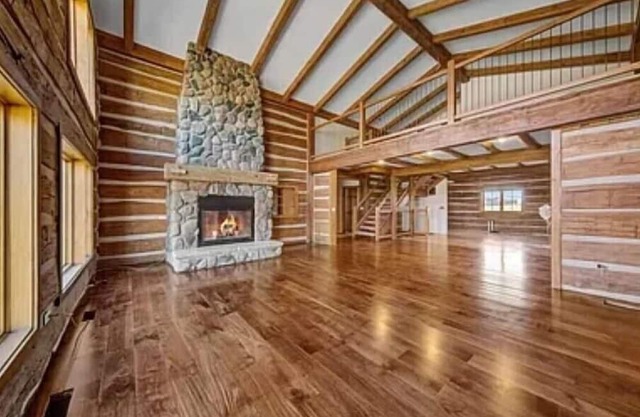 130 Year Old Log Barn Transformed Into A New Home.