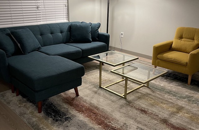 Yellow Serenity: A perfect balance of serenity with nearby entertainment.