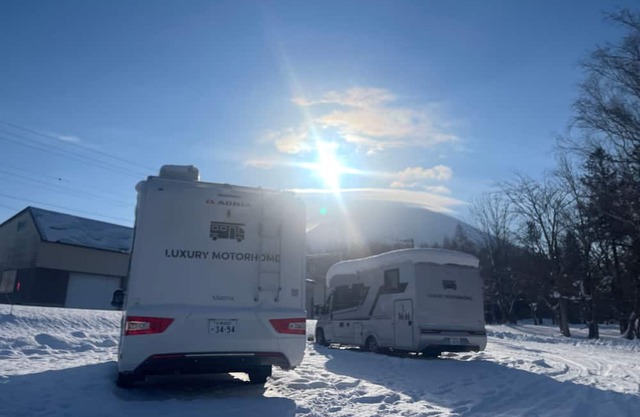 Would you like to stay at NISEKO LUXURY MOTORHOME, You can see Mt.Yotei in front