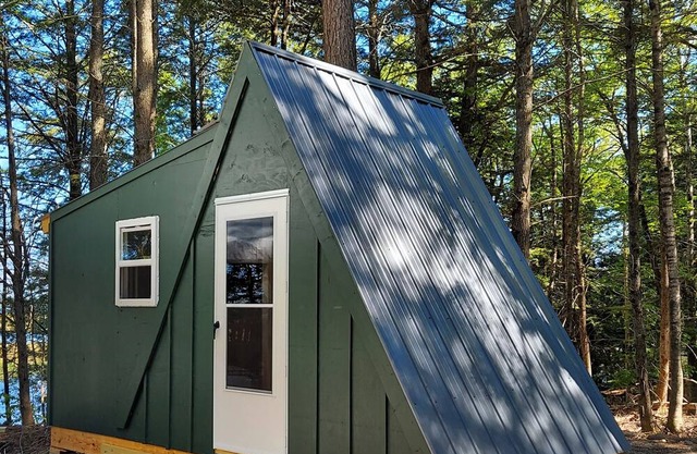 Glamping Downeast - Acadia 4 - Tiny House A frame secluded deep in the woods