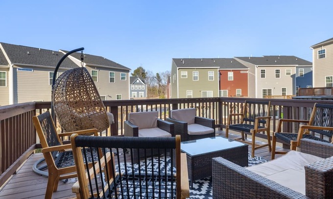 Durham House | Family/pet friendly home in heart of triangle; Skee ball, ping pong, & fire pit