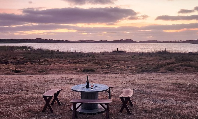 Bonney House | Waves & Whimsy: Pet Friendly Lakefront Caravan Stay at Coorong Island