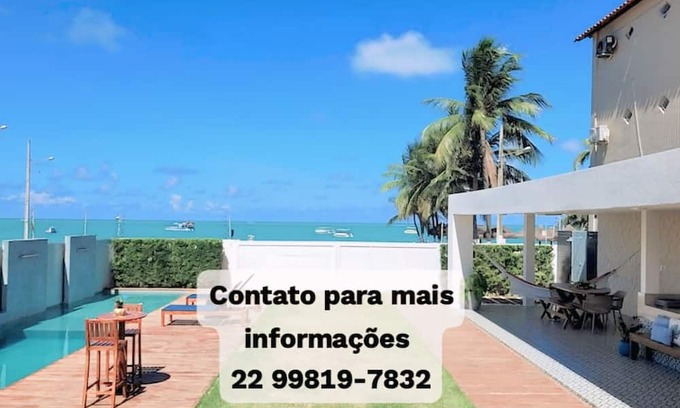 Camboinha House | Beachfront House with Balcony and Sea View, João Pessoa