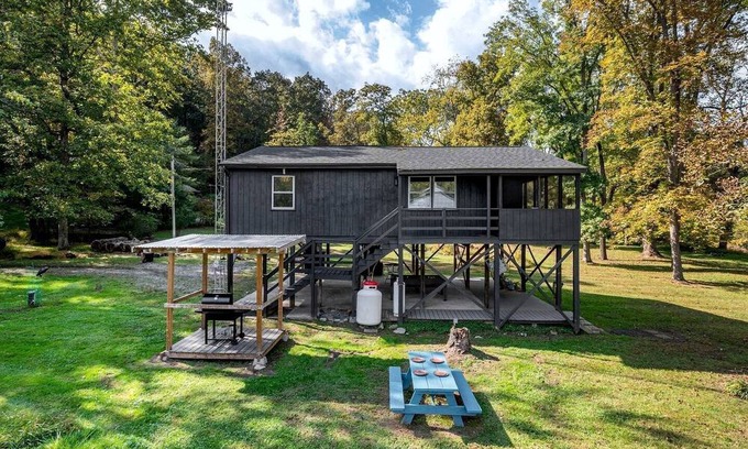 Hedgesville Cabin | Riverfront Cabin with Pool Table, Fire Pit and Plenty of Outdoor Space in Hedgesville, West Virginia