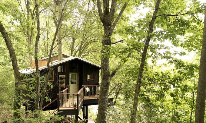 Flintstone Cabin | Romantic Tree House near Chattanooga in the North Georgia Woodlands