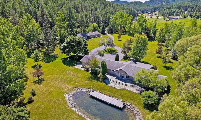 Lakeside House | Private Flathead Lake lagoon and dock, enjoy a spacious 5-bedroom Lakeside home.